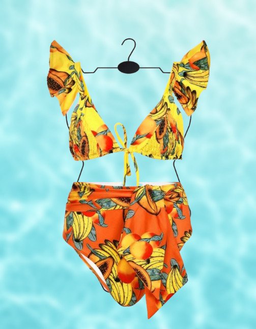 Sweet_and_Stylish_Ruffled_Straps_Yellow_High-Waisted_Bikini_2